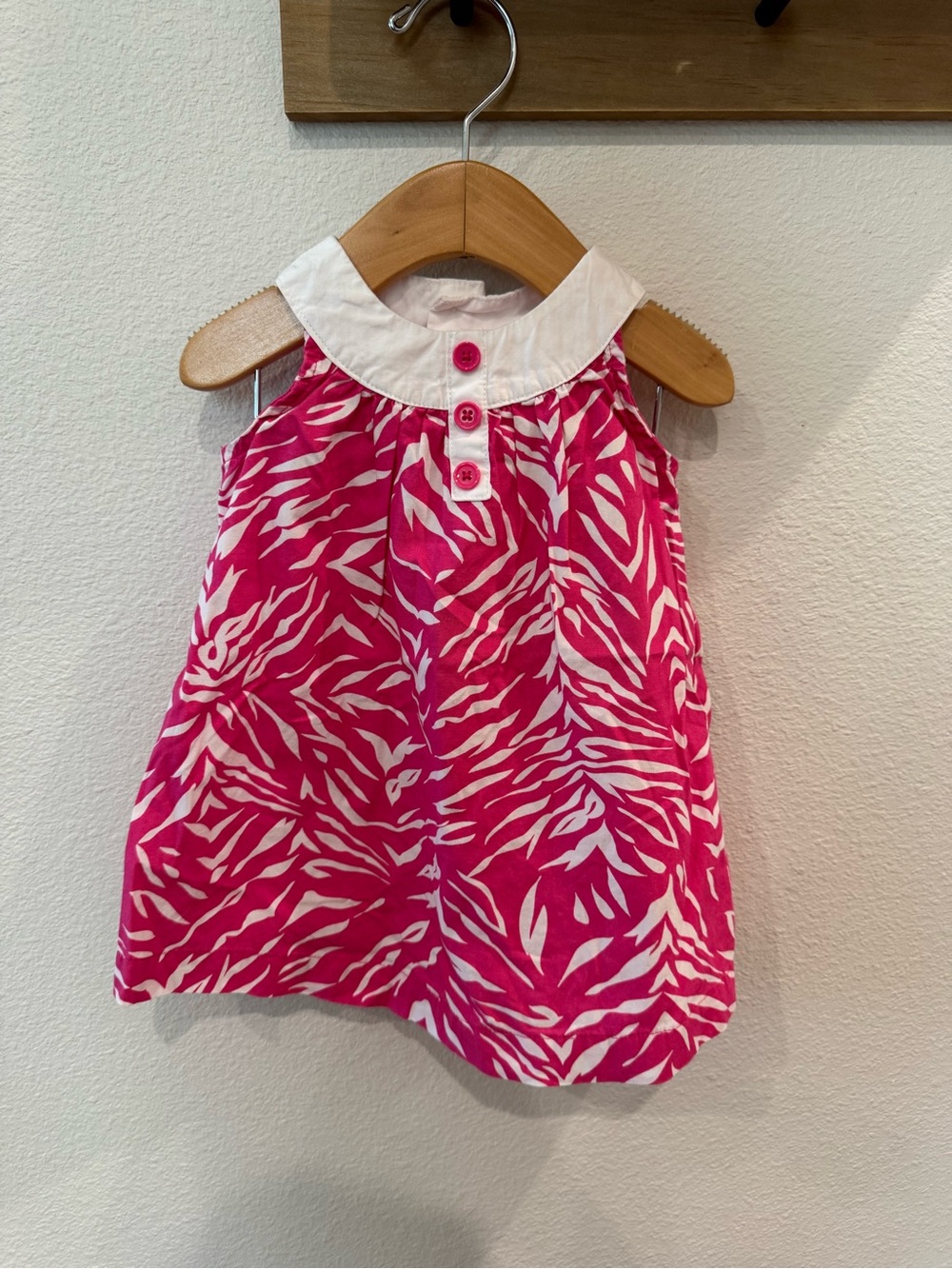 Carters pink/white girl dress